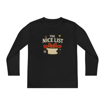 The Nice List Kids Kids Long Sleeve Christmas Tee