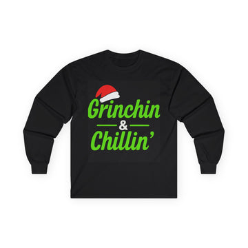 Grinchin' & Chillin' Men Long Sleeve Tee