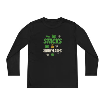 Stacks & Snowflakes Kids Long Sleeve Tee