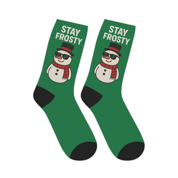 Stay Frosty Christmas Socks – Cool Snowman Holiday Gift