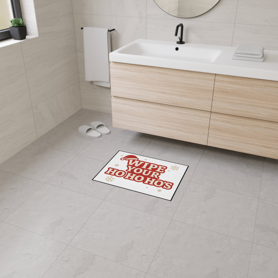 Wipe Your Ho Ho Ho's Christmas Doormat – Funny Holiday Welcome Mat