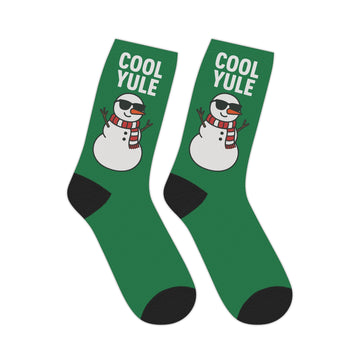 Cool Yule Christmas Socks – Funny Snowman Holiday Gift
