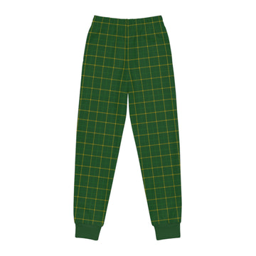 Jolly Bunch Cozy Green Plaid Kids Pajama Pants