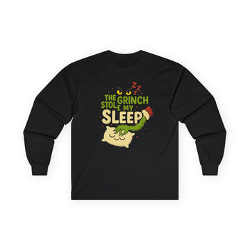 The Grinch Stole My Sleep Festive Men's Long Sleeve Tee