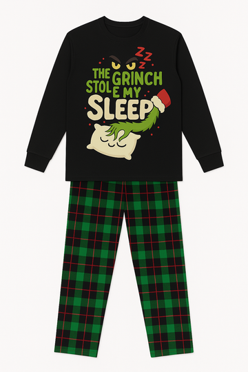 The Grinch Stole My Sleep Kids Long Sleeve Tee